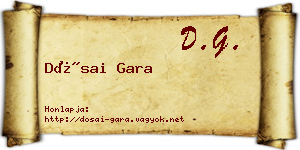 Dósai Gara névjegykártya